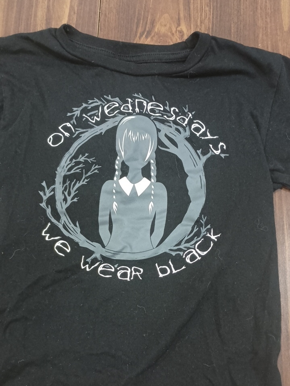 Kids Black Short-Sleeve Graphic Tee - 'On Wednesdays We Wear Black'